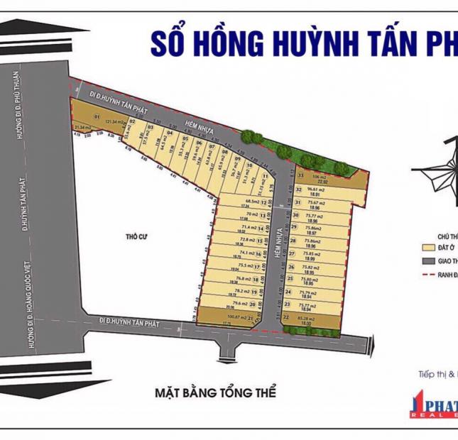 Bán đất HXH Huỳnh Tấn Phát DT 5 X 11 giá 5 tỷ TL