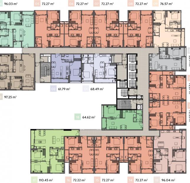 Chính chủ cần bán căn hộ Ascent Plaza 2 phòng ngủ 72.27m2 giá gốc 2.8 tỷ + chênh 60 triệu
