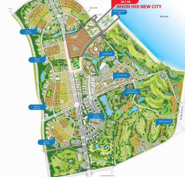 Mở bán phân khu gần biển nhất dự án Nhơn Hội New City