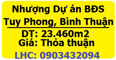 Cần chuyển nhượng dự án bất động sản thôn Vĩnh Hưng, xã Vĩnh Tân, Tuy Phong, Bình Thuận