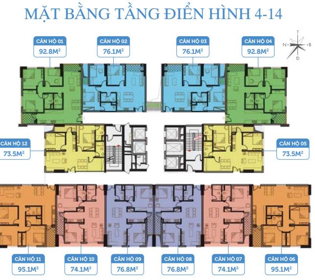 Chính chủ cần bán căn hộ chung cư C 46 Định Công tầng 1210,DT 74.1m2 bán giá 23,5tr/m2.0981129026