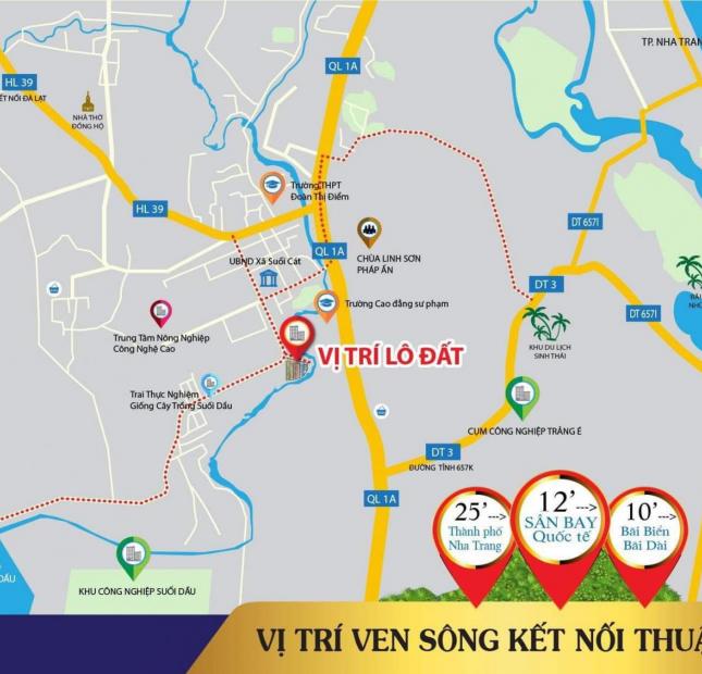 Bán đất tại Đường Quốc lộ 1A, Cam Lâm,  Khánh Hòa diện tích 90m2  giá 350 Triệu