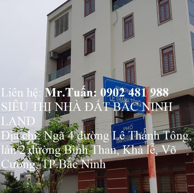 Cần bán lô đất vị trí đẹp để kinh doanh mặt Lê Thánh Tông, TP.Bắc Ninh