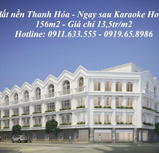 Bán đất nền Thanh Hóa vị trí ngay sau karaoke Hoàng Gia khu Mường Thanh