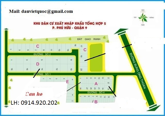 Cần bán nền nhà phố Khu Dân Cư Xuất Nhập Khẩu, Phú hữu, Q.9, sổ đỏ chính chủ giá rẻ cần bán