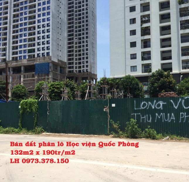 Bán đất phân lô Khu đô thị Tây Hồ Tây, Nguyễn Văn Huyên kéo dài, 132m2. LH 0973378150