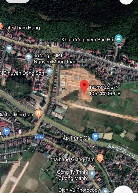 Cần bán nhanh lô đất đầu ve khu phố Cao Sơn - Thị trấn rừng thông - Huyện Đông Sơn - Thanh Hóa 