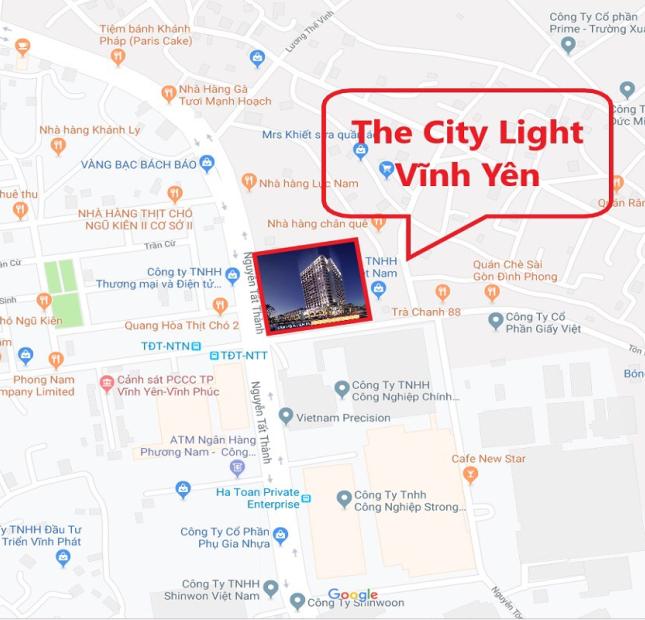 Nhận đặt chỗ ưu tiên 1 căn 3 ngủ tổ hợp dự án chung cư và liền kề the city light Vĩnh Yên