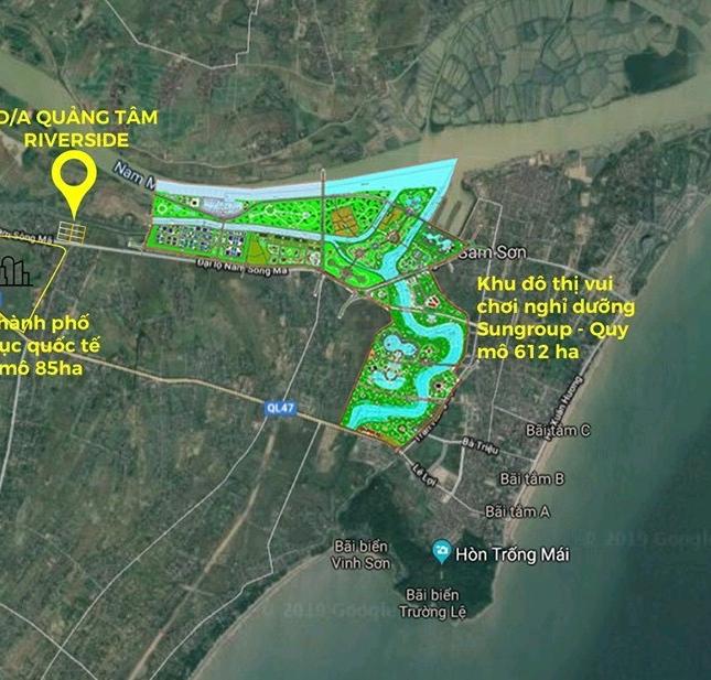 Bán gấp 2 lô đất liền nhau dự án đất nền Quảng Tâmngay cạnh siêu dự án của Sun Group Sầm Sơn