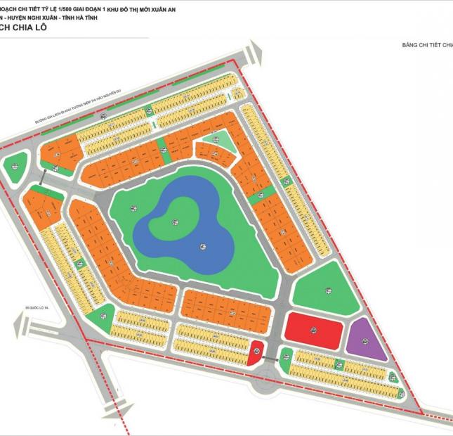 Cần bán lô đất tại khu đô thị mới Xuân An, Nghi Xuân, Hà Tĩnh 