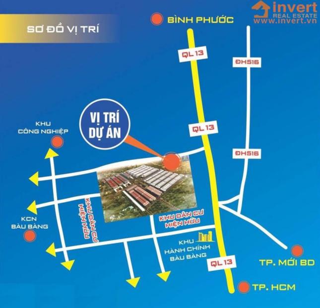 Bán đất ngay TTHC Bàu Bàng cách KCN Bàu Bàng 1 km chỉ 610tr/nền TC 100%, XD tự do. LH 0909424.058