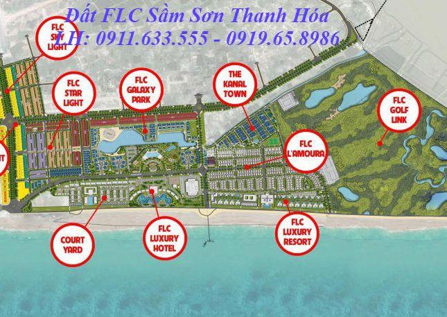 Bán đất liền kề Sầm Sơn, hướng Nam,thuộc dự án FLC Sầm Sơn