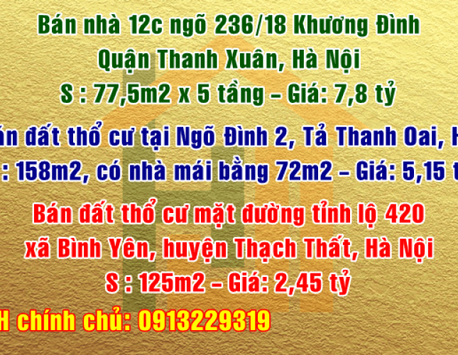 Bán đất thổ cư tại ngõ đình 2 đường Tả Thanh Oai, Thôn Tả Thanh Oai, Xã Tả Thanh Oai, Huyện Thanh Trì ,Hà Nội