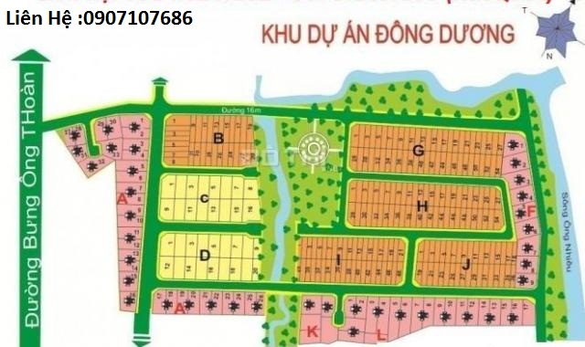 . Đất dự án Đông Dương, đường Bưng Ông Thoàn P. Phú Hữu, Q9, 100m2 giá 23 tr/m2