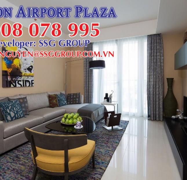 Cần cho thuê căn hộ SàiGòn Airport, 3PN, nội thất cơ bản, DT 156m2 26tr/th. LH 0908078995
