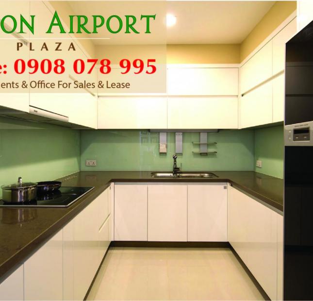 Cần cho thuê căn hộ 3PN, DT 156m2, full nội thất, Saigon Airport Plaza, Q Tân Binh, TP HCM.