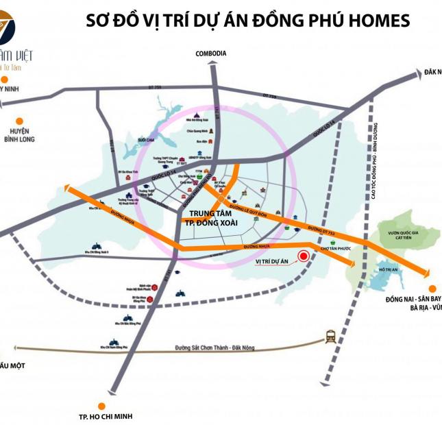 bán đất gần TT thành phố Đồng Xoài, Bình Phước