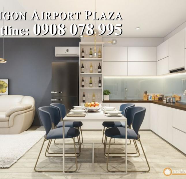 Cho thuê căn hộ 3PN SàiGòn Airport Plaza, DT 125m2, đủ nội thất, 23 - 25 tr/tháng. 