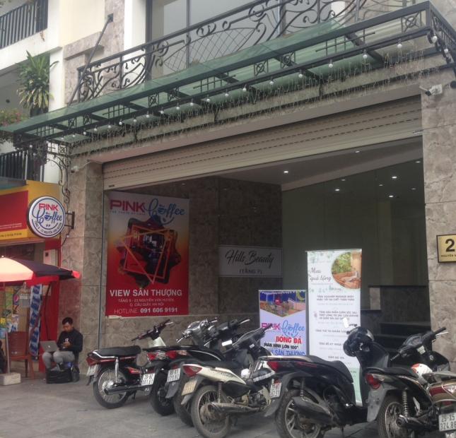 Cho thuê mặt bằng kinh doanh phố Nguyễn Văn Huyên, Cầu Giấy. DT 140m2, giá chỉ 75tr/th với MT 8m