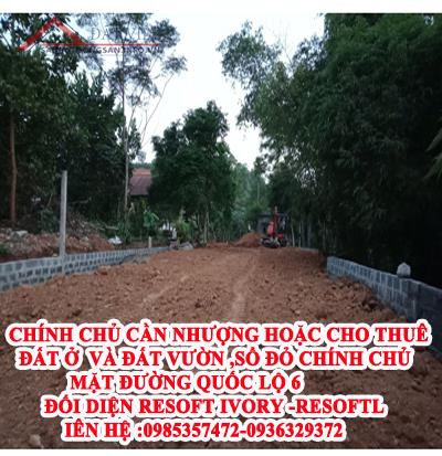 Nhượng hoặc cho thuê 700m2 đất mặt quốc lộ 6 Lương Sơn, Hòa Bình, 0936329372