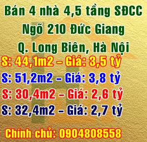 Bán nhà Quận Long Biên, ngõ 210 Đức Giang, Phường Thượng Thanh