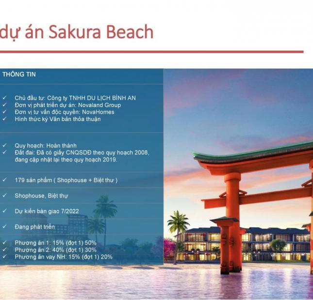 Ưu Đãi Booking Dự án Novaworld Hồ Tràm - Sakura Beach - Tropicana Shophouse CK 14.5% LH: 0909493883