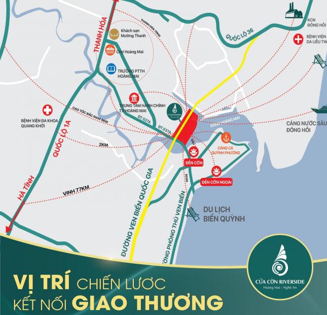 Mở bán dự án Cửa Cờn Riverside - Thị xã Hoàng Mai , Nghệ An 