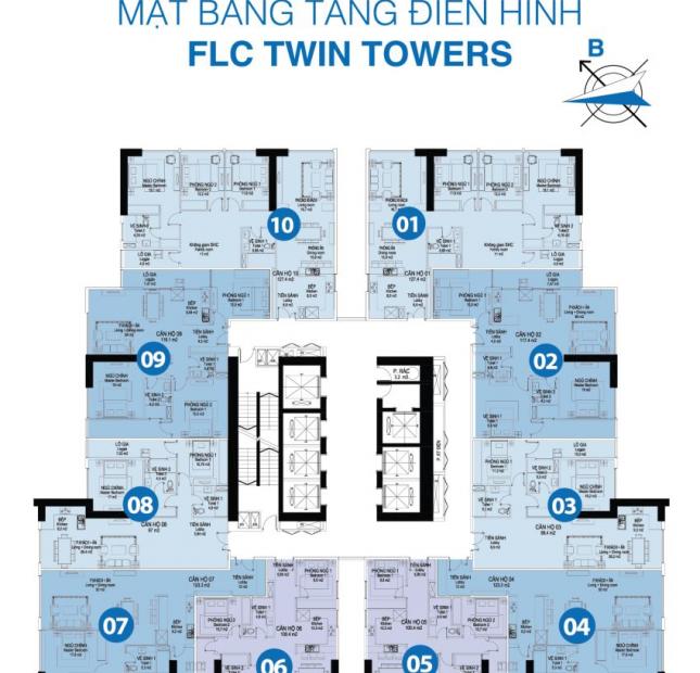 Cho thuê căn hộ 2 – 3PN - 96m2 – 132m2 chung cư FLC Twin Towers – 265 Cầu Giấy. LH: 0902272077