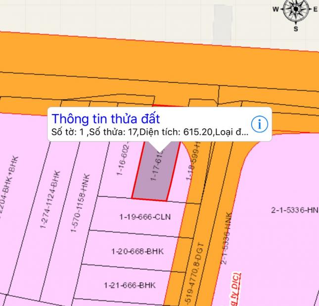 Bán đất tại Đường ĐT 769, Nhơn Trạch,  Đồng Nai diện tích 615m2  giá 11.5 Triệu