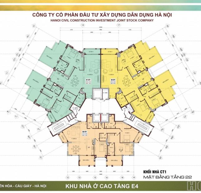 Chủ Cho thuê Căn hộ: 2 3 4PN - E4 Yên Hòa Park View, Số 4 Vũ Phạm Hàm, Yên Hòa, Cầu Giấy