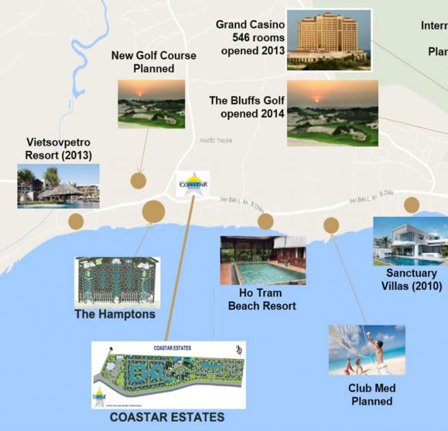 Duy nhất, bán biệt thự 5 sao tại biển Hồ Tràm - Coastar Estate 1085m2 chỉ 9,1 tỷ - 0936122125