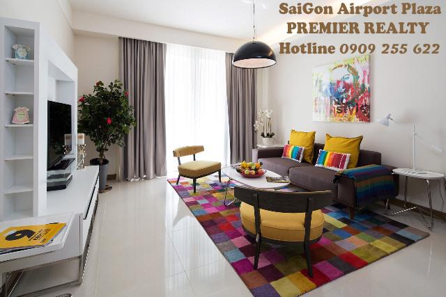 Bán căn hộ Sài Gòn Airport Plaza 3PN - 126m2, giá chỉ 5.1tỷ, đủ nội thất. LH 0909255622