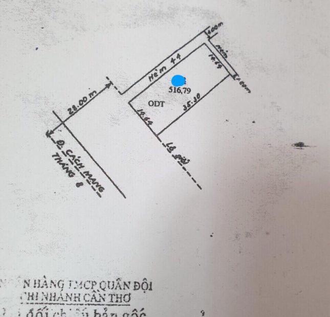 Bán kho lớn mặt tiền đường CMT8,Ninh Kiều ,Cần Thơ, ngang trên 14m, thổ cư full, giá dưới 35 tỷ.