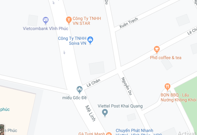 Bán đất mặt tiền kinh doanh đường Lê Chân ,KHai Quang ,Vĩnh yên. 180m2, giá: 33tr/m2