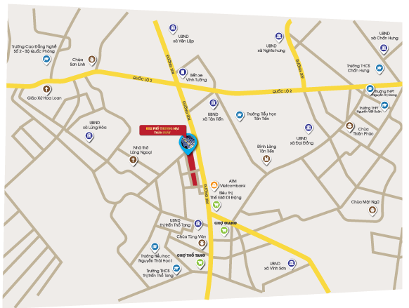 Bán shophouse kinh doanh dự án Toàn Phát gần chợ đầu mối Thổ Tang, Vĩnh Tường, Vĩnh Phúc. Lh: 0904.529.268