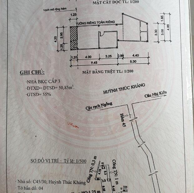 Bán nhà mới 1t1l số 45C/30 Huỳnh Thúc Kháng (Hẻm 70 Trần Hưng Đạo ), An Nghiệp, Ninh Kiều, Cần Thơ.
