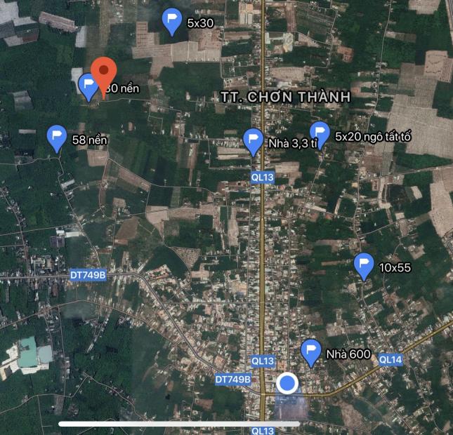 Bán đất đường Ngô Đức Kế, KP 2 thị trấn Chơn Thành, Bình Phước. Giá chỉ 500 triệu