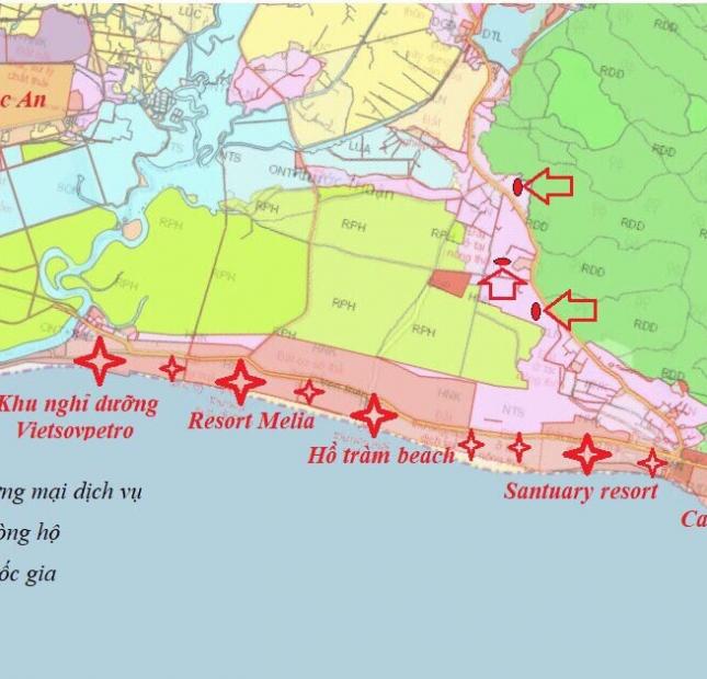 Cần bán miếng đất ở Hồ Tràm, khu du lịch sầm uất, không dính quy hoạch, giá chỉ 3,6 triệu/m2 LH: 0902651012