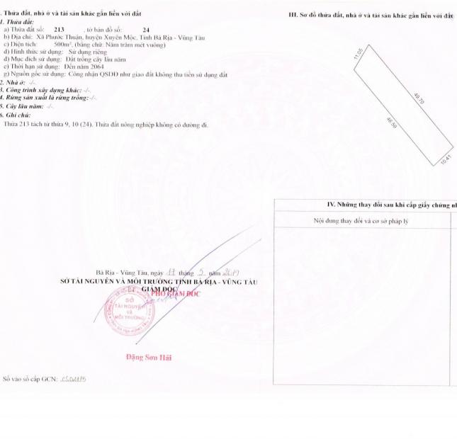 Cần bán miếng đất ở Hồ Tràm, khu du lịch sầm uất, không dính quy hoạch, giá chỉ 3,6 triệu/m2 LH: 0902651012