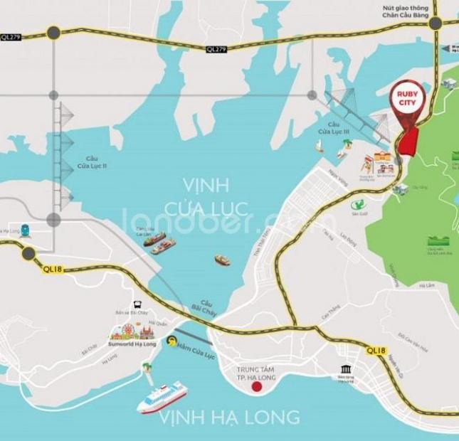 Bán đất nền dự án Ruby City Hạ Long (GĐ2) - Sổ đỏ vĩnh viễn, giá từ 16 triệu/m2.