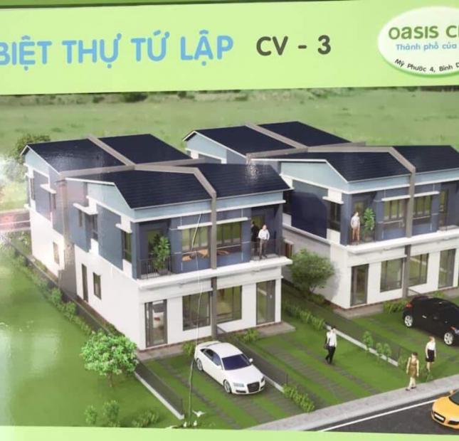 Cần bán căn nhà biệt thự vườn Oasis City, Mỹ Phước, cách QL13 chỉ 600m, Ms Luyến