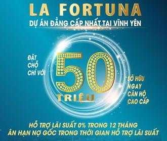 Đặt cọc 50 triệu để chọn căn hộ phù hợp nhất tại La Fortuna Vĩnh Yên