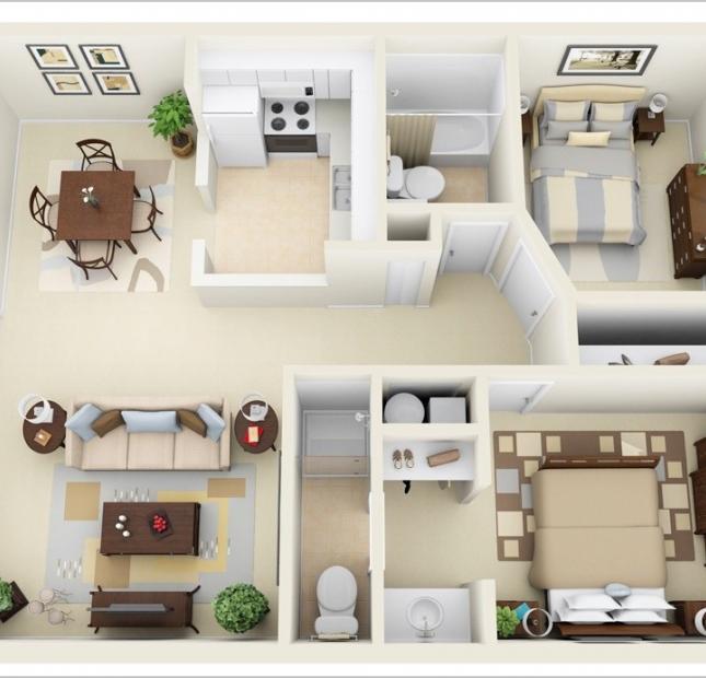 Bán gấp căn hộ chung cư 2 ngủ 2 vệ sinh nội thất giá rẻ Gia Lâm, Hà Nội, sổ đỏ chính chủ