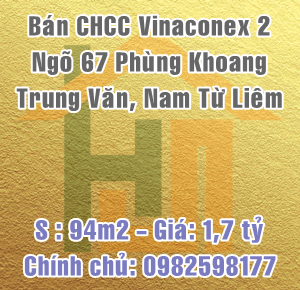 Bán căn hộ chung cư Vinaconex 2, ngõ 67 Phùng Khoang, Trung Văn, Nam Từ Liêm