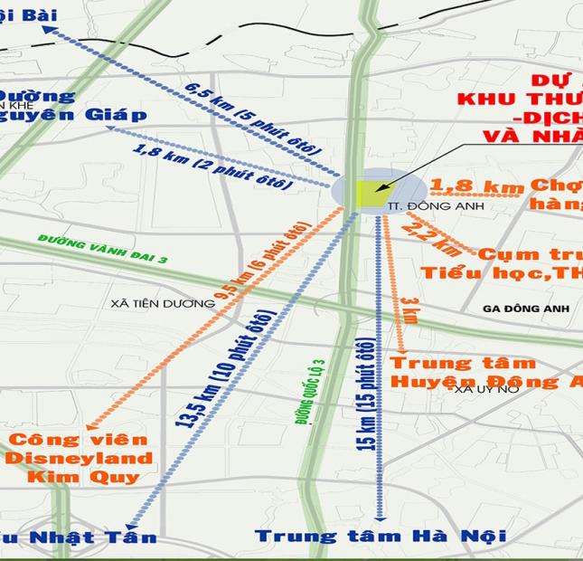 Biệt thự liền kề chỉ 3,77 tỷ Tổ 24 tt.Đông Anh mặt đường Quốc Lộ 3
