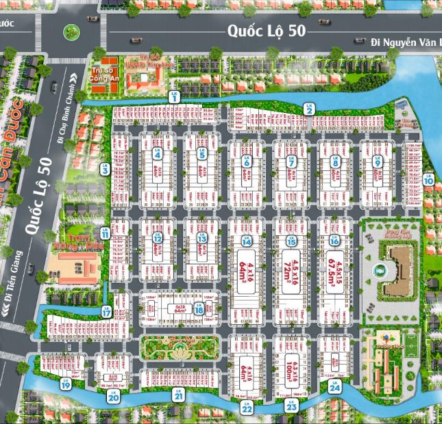 Mở bán khu đô thị 5 Sao Tân Lân Residence ngay MT Quốc lộ 50 - Giá CĐT chỉ 320tr