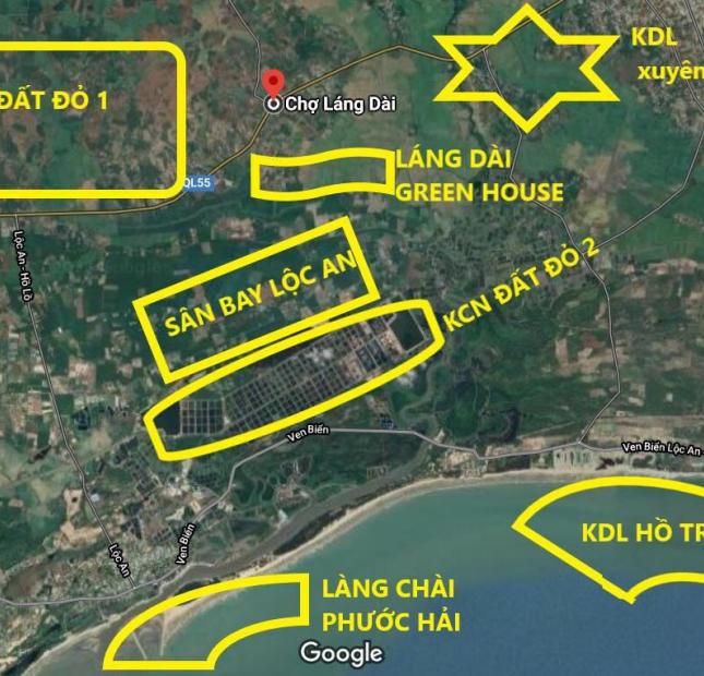 Bán đất liền kề KCN Đất Đỏ I, sân bay Lộc An, Bà Rịa, SHR, LH 0938903118