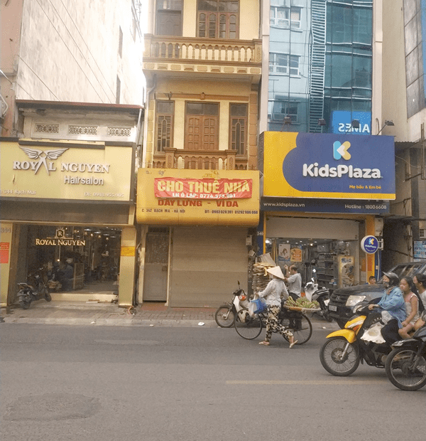 Cho thuê nhà 3 tầng mặt phố 342 Bạch Mai, Quận Hai Bà Trưng, Hà Nội