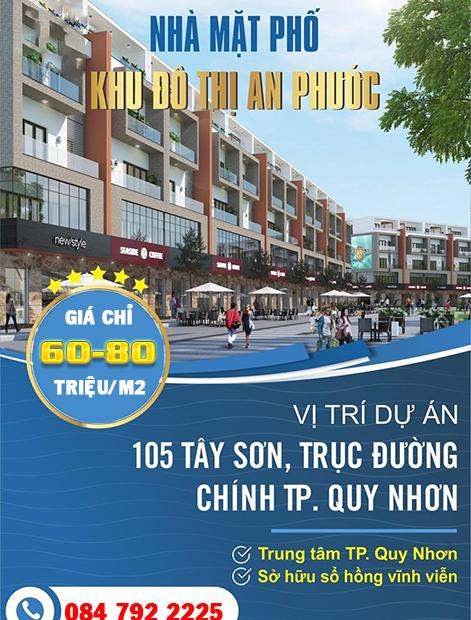Bán đất nền 105  đườngTây Sơn, Quy Nhơn, Khu đô thị An Phước, chỉ từ 60tr/m2