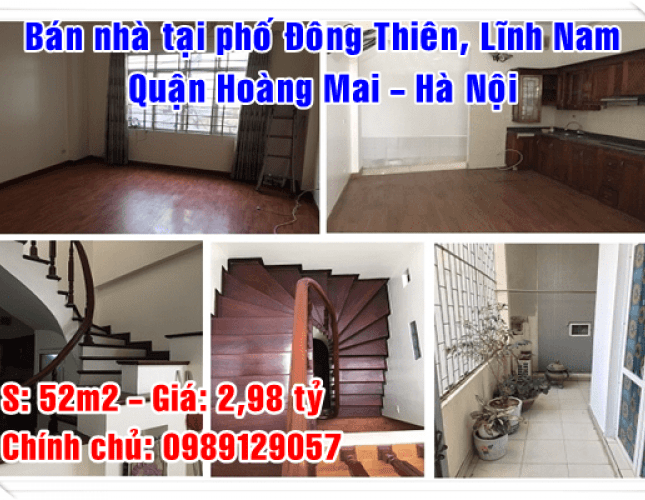 Bán nhà phố Đông Thiên - Lĩnh Nam, Quận Hoàng Mai, Hà Nội